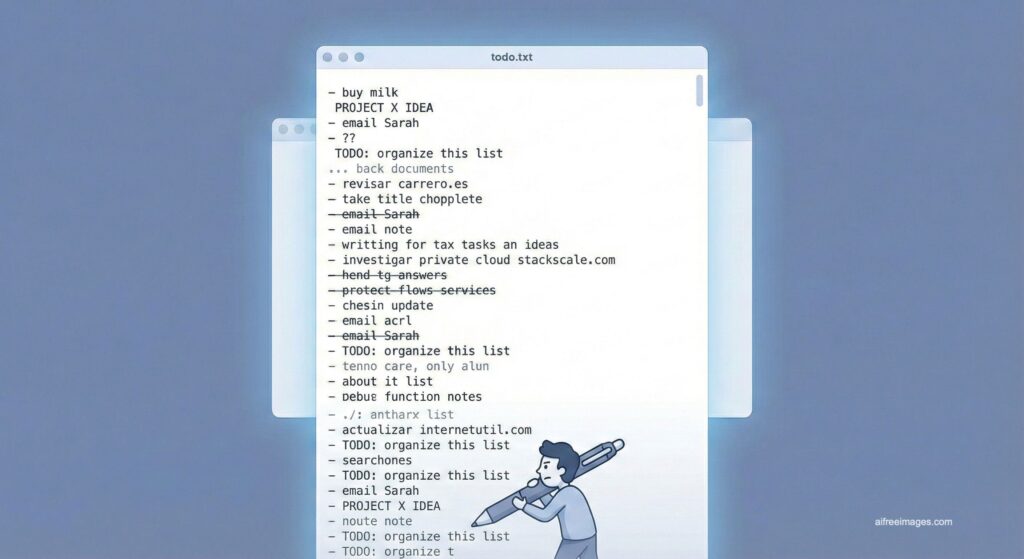 El “truco” de productividad que no pasa de moda: un calendario y un .txt infinito para organizar 14 años de trabajo 1